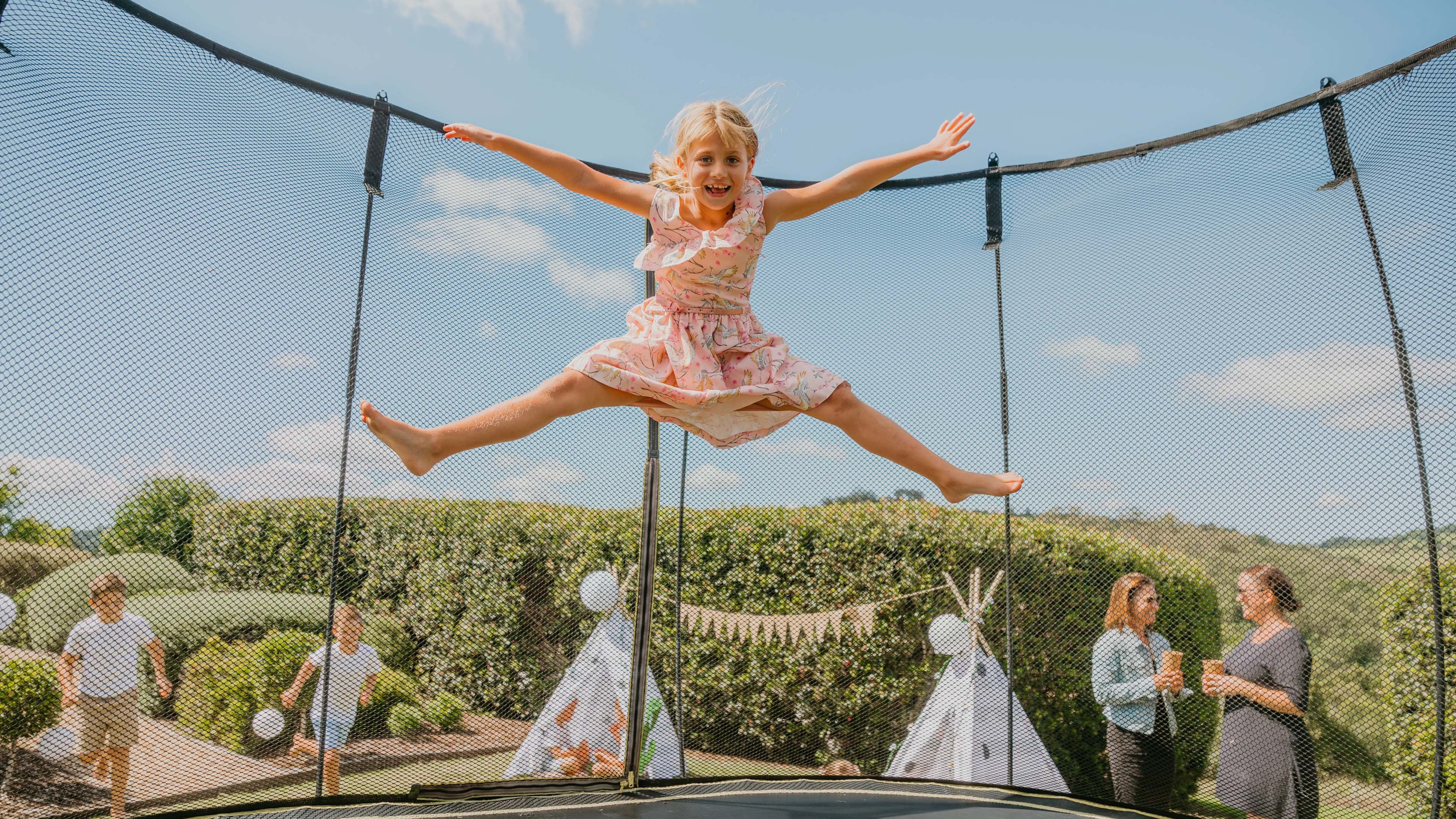 Kids jumping outlet trampoline